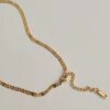 Nude Rose Stainless Steel 18K Gold Plated Unique Chain Bracelet #B-043