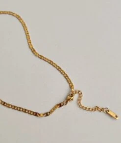 Nude Rose Stainless Steel 18K Gold Plated Unique Chain Bracelet #B-043