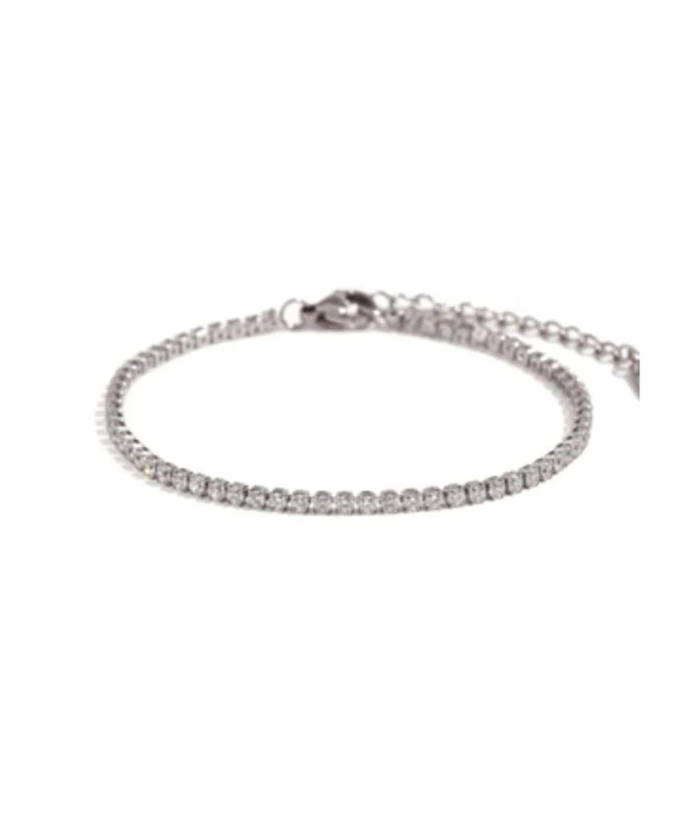 Nude Rose Stainless Steel 2Mm Zircon Chain Bracelet 2 Nude Rose Stainless Steel 2Mm Zircon Chain Bracelet - Image 2