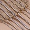 Nude Rose Stainless Steel 4Mm Zircon Chain Bracelet