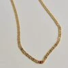 Nude Rose Stainless Steel 18K Gold Plated Unique Chain Necklace #N-104