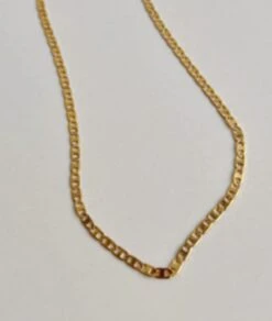 Nude Rose Stainless Steel 18K Gold Plated Unique Chain Necklace #N-104