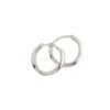 Nude Rose Stainless Steel Silver 16Mm Hoop Earrings #E-297