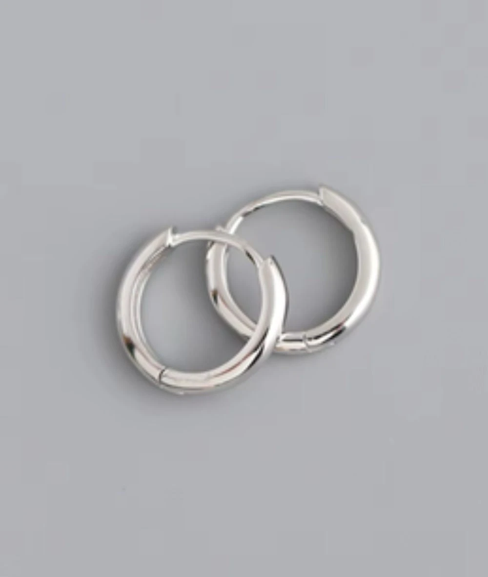 Nude Rose Stainless Steel 18Mm Hoop Earrings 2 Nude Rose Stainless Steel 18Mm Hoop Earrings - Image 2