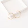 Nude Rose Stainless Steel 30Mm Hoop Earrings