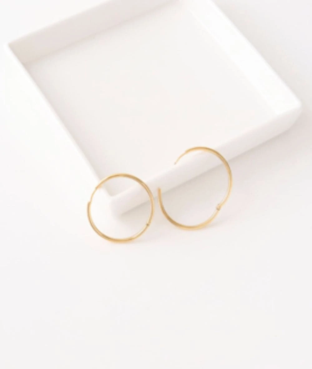 Nude Rose Stainless Steel 30Mm Hoop Earrings 1 Nude Rose Stainless Steel 30Mm Hoop Earrings