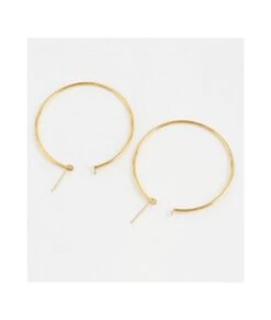 Nude Rose Stainless Steel 40Mm Hoop Earrings