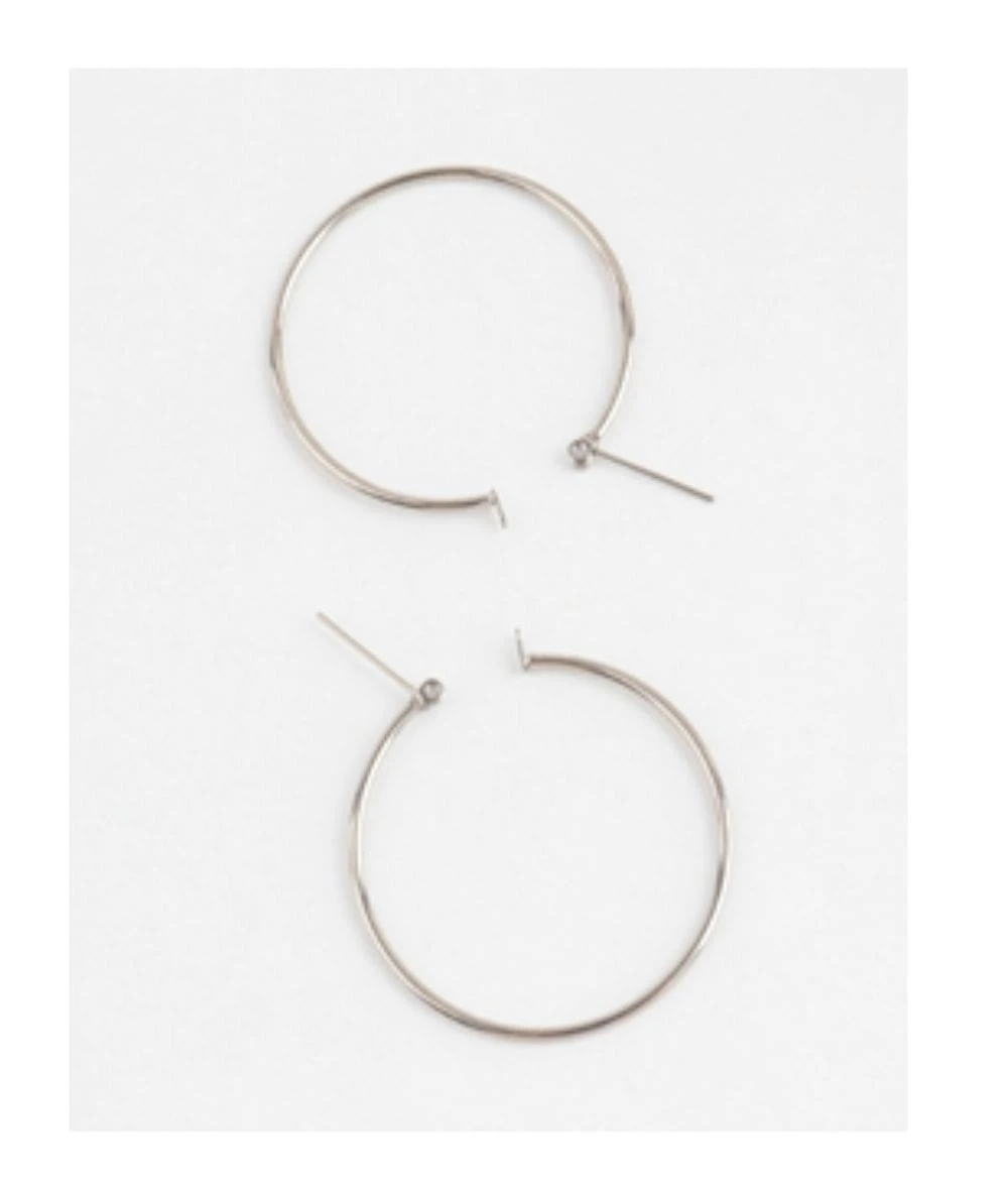 Nude Rose Stainless Steel 18K Gold Plated 50Mm Hoop Earrings #E-309 2 Nude Rose Stainless Steel 18K Gold Plated 50Mm Hoop Earrings #E-309 - Image 2