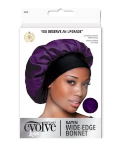 Firstline Evolve Luxe Satin Wide-Edge Bonnet[Purple] #1663