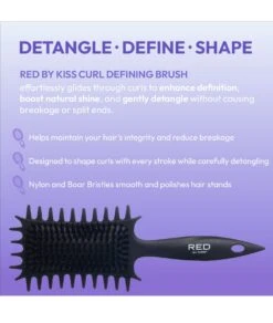 Red By Kiss Curl Defining Brush Nylon & Boar -Clore Beauty Store G00020536 2