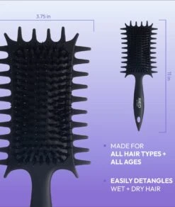 Red By Kiss Curl Defining Brush Nylon & Boar -Clore Beauty Store G00020536 3