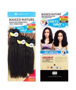Shake-N-Go Naked Nature Wet & Wavy - Deep Wave 7 Pcs -Clore Beauty Store H00019781 2