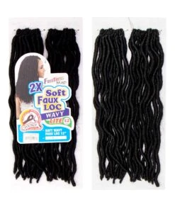 Shake-N-Go Freetress Braid - 2X Soft Wavy Faux Loc -Clore Beauty Store H00022047 2
