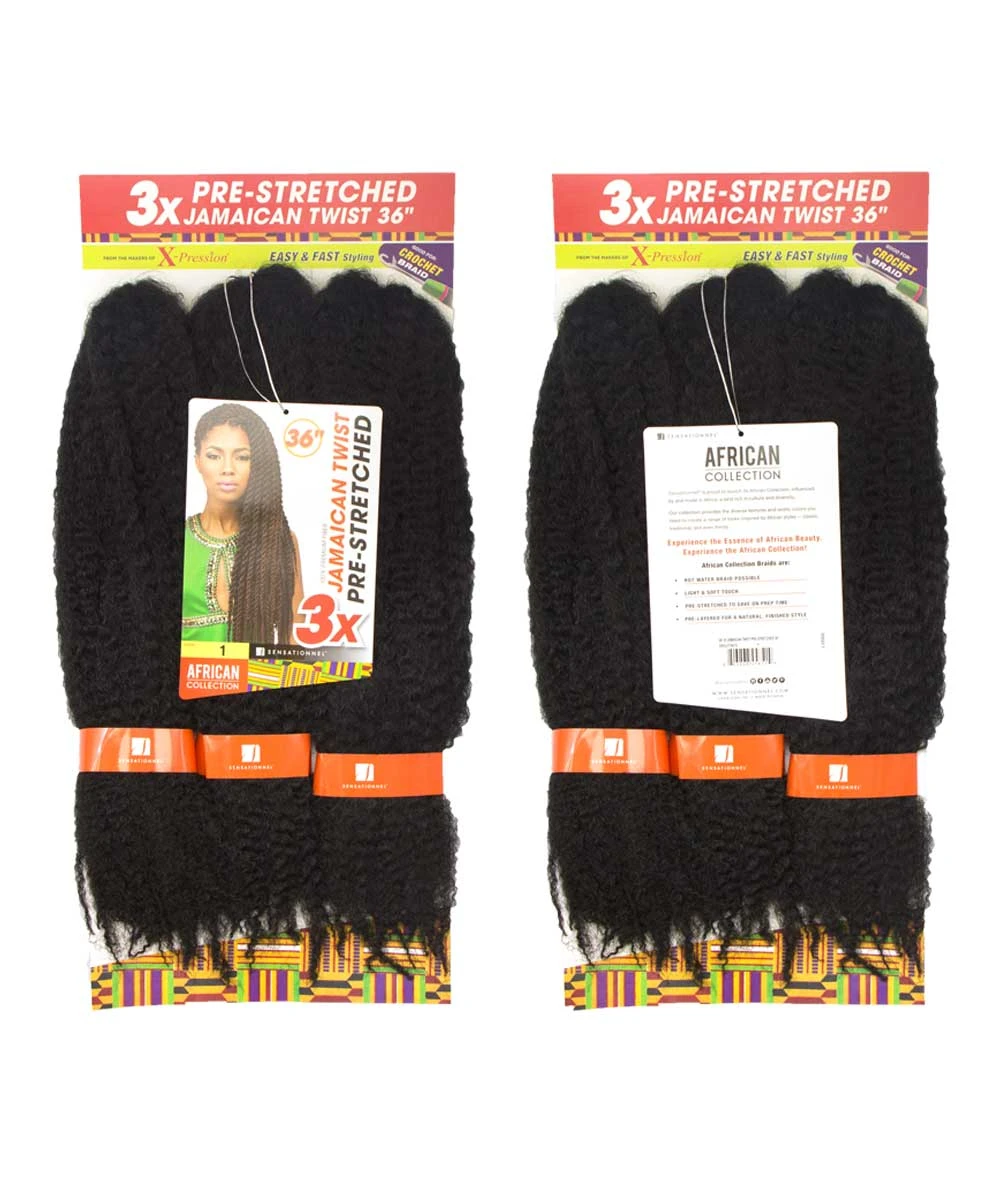 Sensationnel African Collection 3X Jamaican Twist Pre-Stretched 36 Inch 3 Sensationnel African Collection 3X Jamaican Twist Pre-Stretched 36 Inch - Image 3
