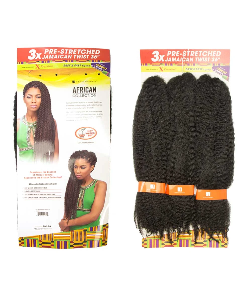 Sensationnel African Collection 3X Jamaican Twist Pre-Stretched 36 Inch 4 Sensationnel African Collection 3X Jamaican Twist Pre-Stretched 36 Inch - Image 4