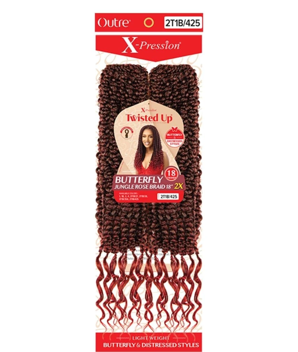 Outre X-Pression 2X Butterfly Jungle Rose Braid 18 Inch 2 Outre X-Pression 2X Butterfly Jungle Rose Braid 18 Inch - Image 2