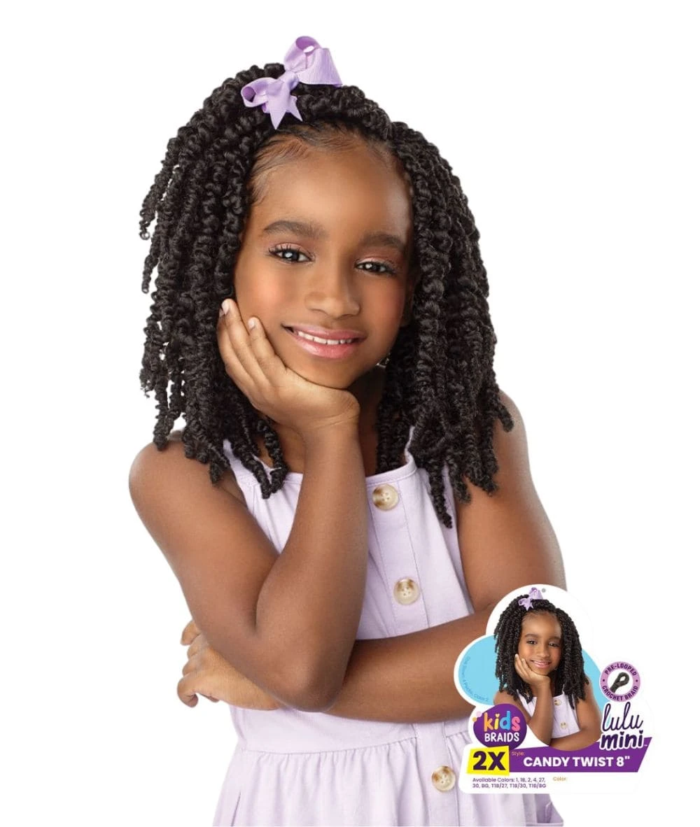 Sensationnel Lulu Mini Kids Braids - 2X Candy Twist 8 Inch 1 Sensationnel Lulu Mini Kids Braids - 2X Candy Twist 8 Inch