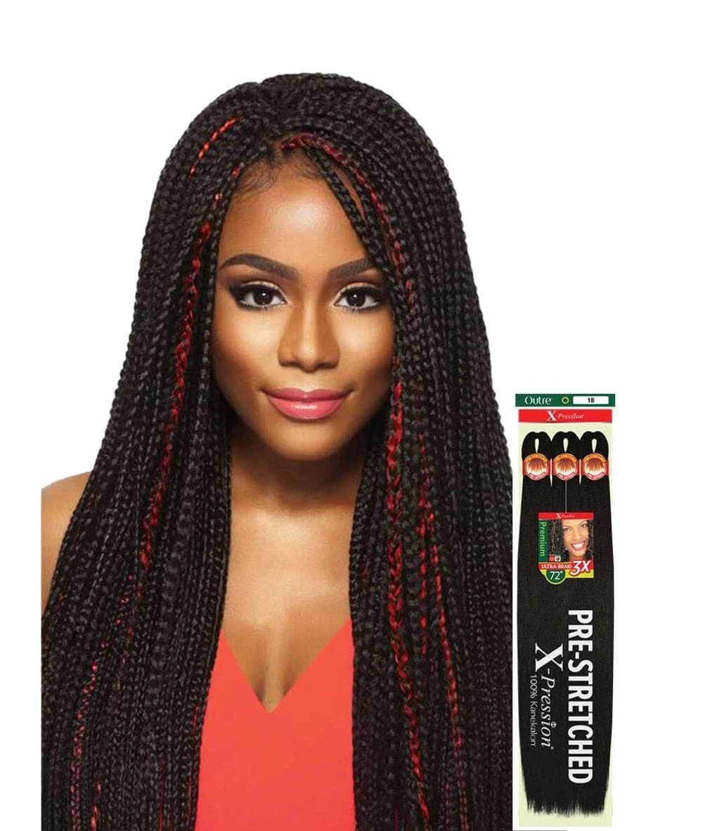 Outre X-Pression 3X Pre Stretched Ultra Braid 72 Inch 1 Outre X-Pression 3X Pre Stretched Ultra Braid 72 Inch