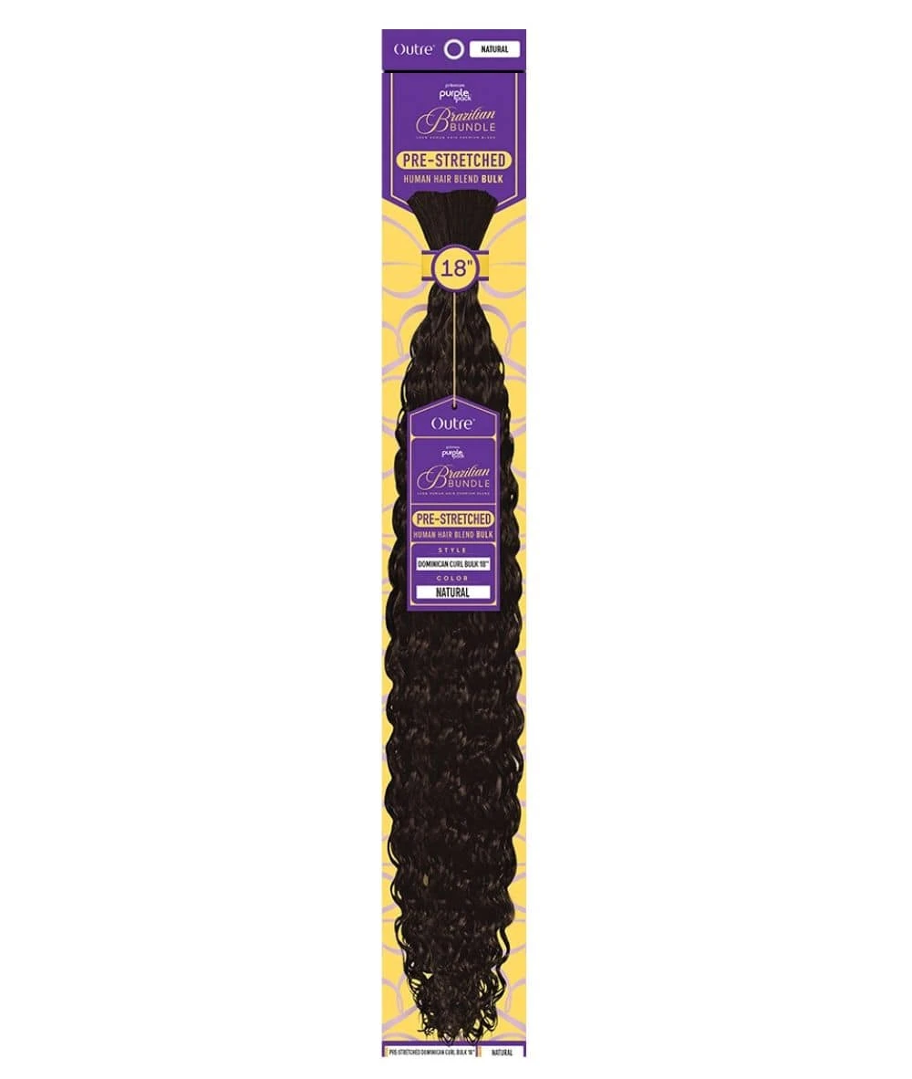 Outre Purple Pack Brazilian Bundle Prestretched -Dominican Curl Bulk 1 Outre Purple Pack Brazilian Bundle Prestretched -Dominican Curl Bulk