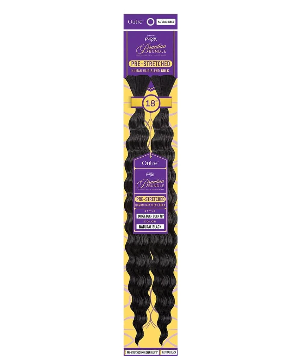 Outre Purple Pack Brazilian Bundle Prestretched -Loose Deep Bulk 1 Outre Purple Pack Brazilian Bundle Prestretched -Loose Deep Bulk