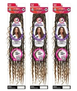 Bobbi Boss Infusion Human Hair Curl Crochet Braid Deep Curl Boho Twist24 Inch 8 Bobbi Boss Infusion Human Hair Curl Crochet Braid Deep Curl Boho Twist24 Inch -Clore Beauty Store H00027551 3