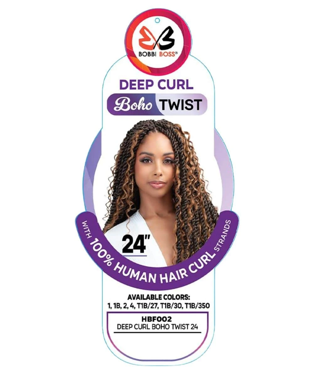Bobbi Boss Infusion Human Hair Curl Crochet Braid Deep Curl Boho Twist24 Inch 5 Bobbi Boss Infusion Human Hair Curl Crochet Braid Deep Curl Boho Twist24 Inch - Image 5