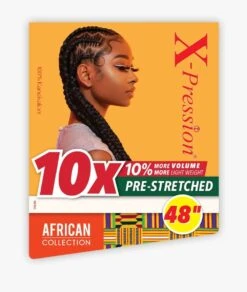 African Collection 10X X-Pression Pre-Stretched Braid 48 Inch -Clore Beauty Store H00027562 3