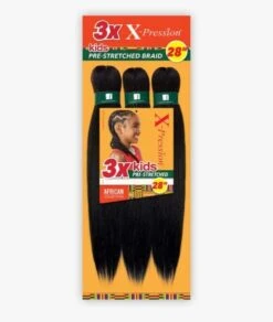 African Collection X-Pression 3X Kids Pre-Stretched Braid 28 Inch -Clore Beauty Store H00027748 4