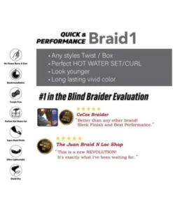 Supremacy Braid1 3X Pre Stretched Braid 26 Inch -Clore Beauty Store H00027883 3