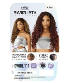 Outre Melted Hairline Swirlista Lace Front Wig - Swirl 111 9 Outre Melted Hairline Swirlista Lace Front Wig - Swirl 111 -Clore Beauty Store W00024532 4