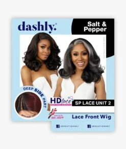 Sensationnel Dashly Lace Front Wig- Salt & Pepper Unit 2 -Clore Beauty Store W00024555 4